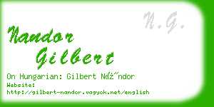 nandor gilbert business card